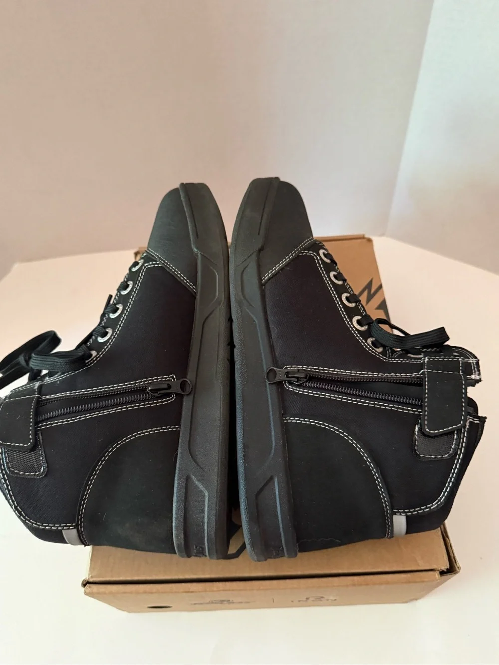 Iron Jias Black Anti Slip Short Motorcycle Shoes Men’s 10 NEW